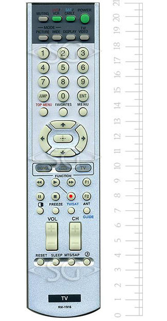 Пульт дистанционного управления для SONY RM-Y916 lcd+dvd+dvd/vcr combo